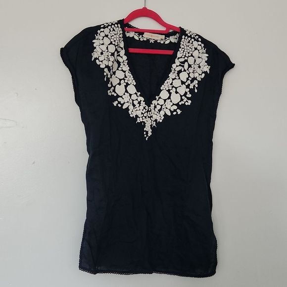 Tory BurchIssy Scallop-Trim Embroidered Tunic - Picture 3 of 9